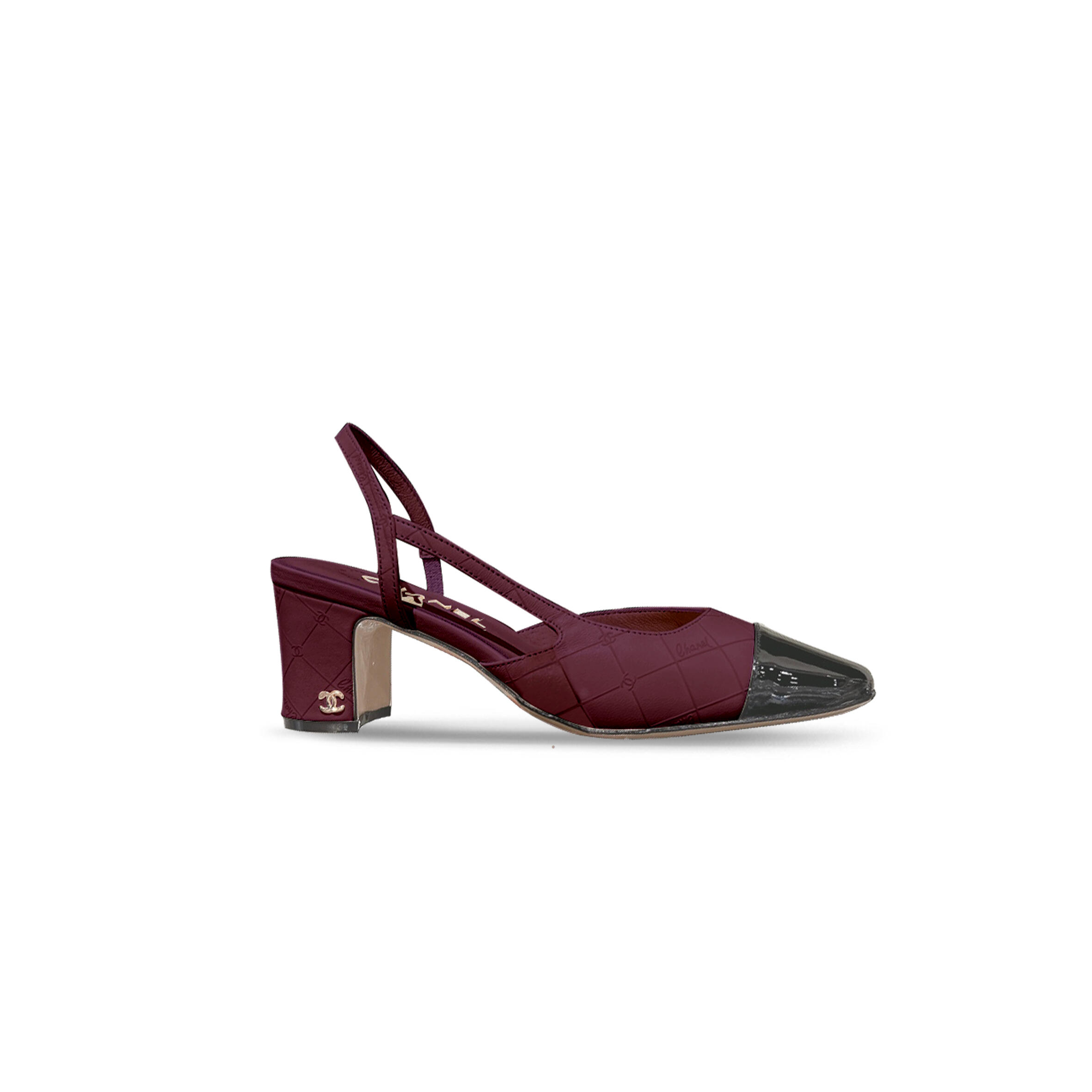 Ch*el 24v elegant quilted slingback heels g45509 b19045